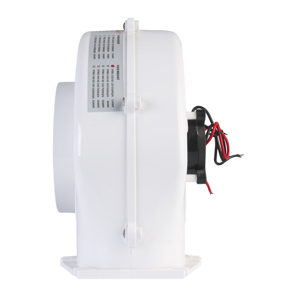 SEAFLO 03-Series 4" Flange Mount Bilge Air Blower (12V | 320CFM)