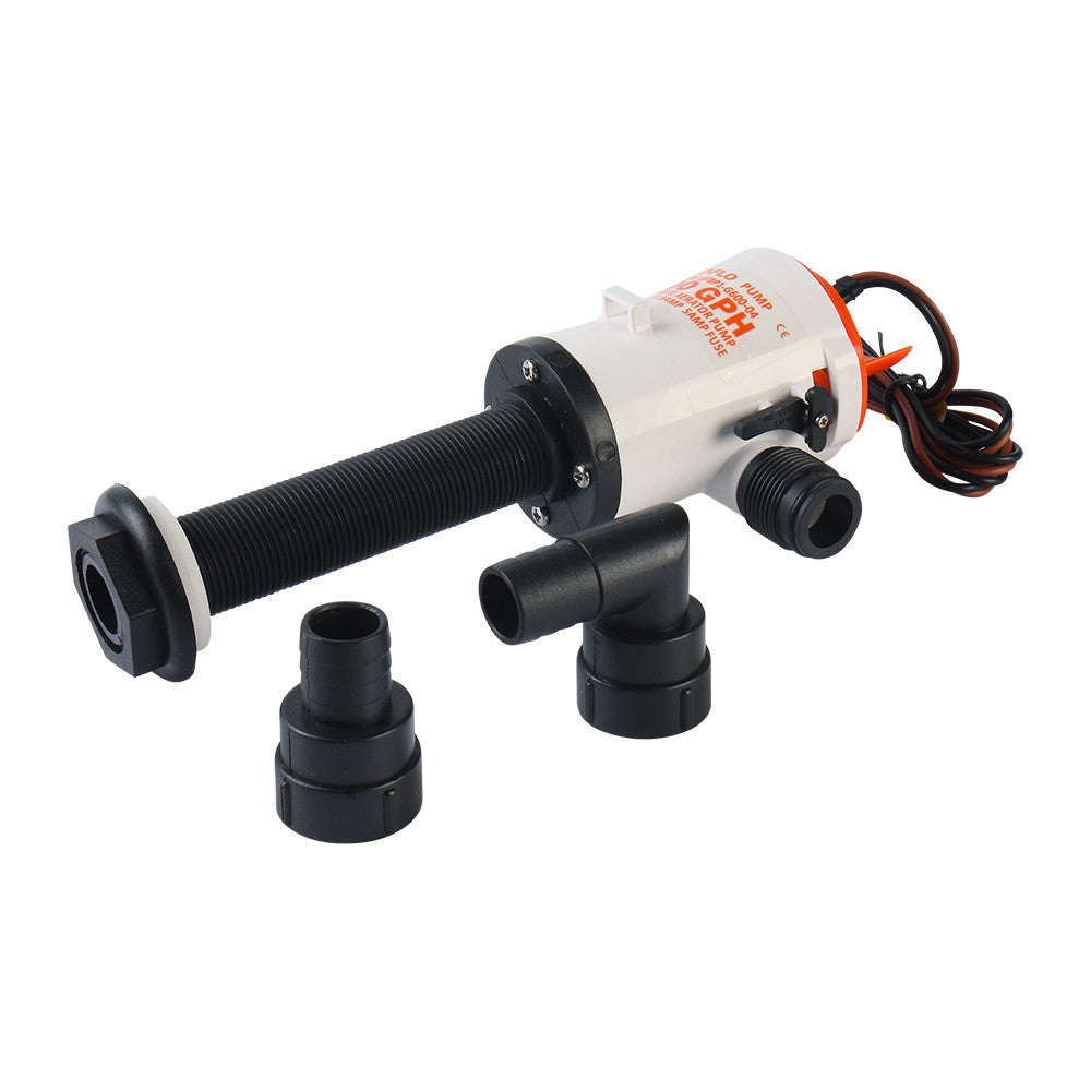 SEAFLO 04-Series 12V 600 GPH Straight Livewell/Baitwell Aerator Bilge Pump