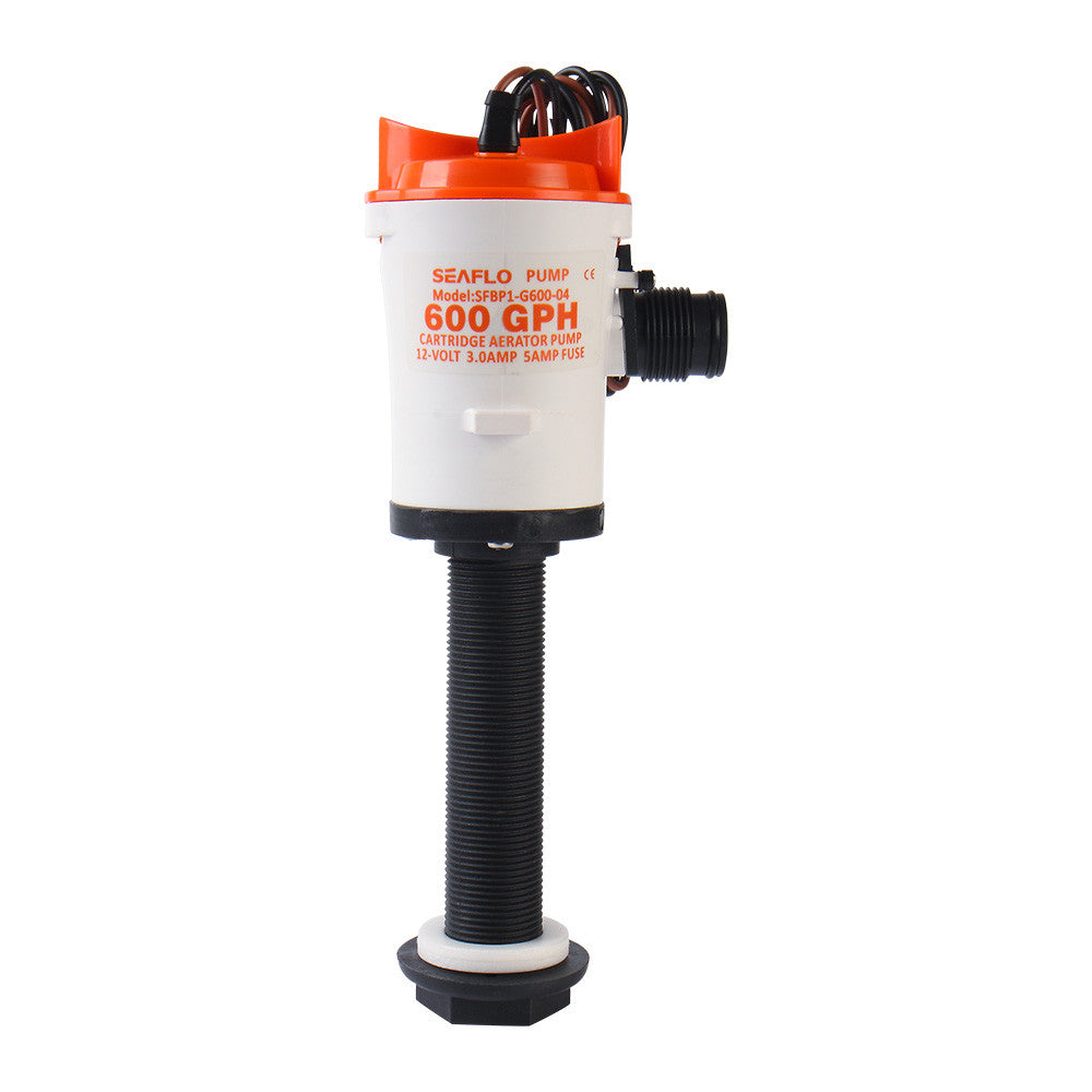 SEAFLO 04-Series 12V 600 GPH Straight Livewell/Baitwell Aerator Bilge Pump