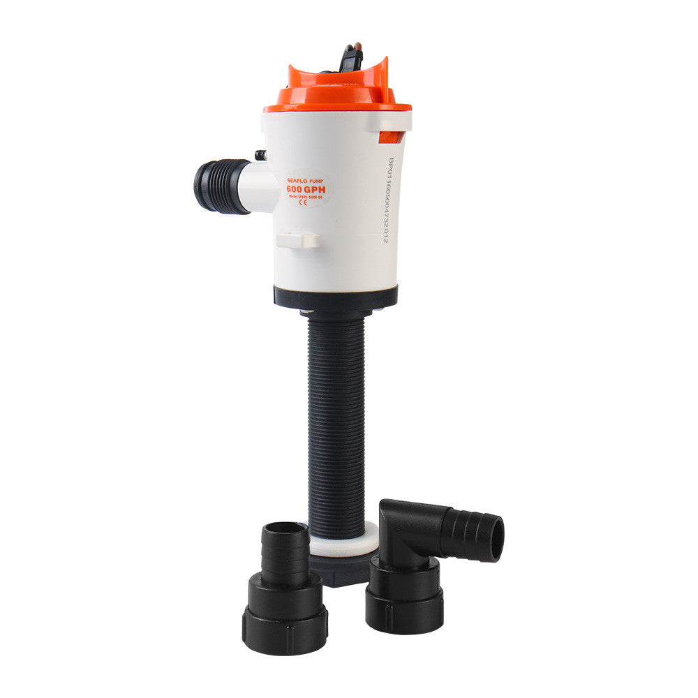 SEAFLO 04-Series 12V 600 GPH Straight Livewell/Baitwell Aerator Bilge Pump