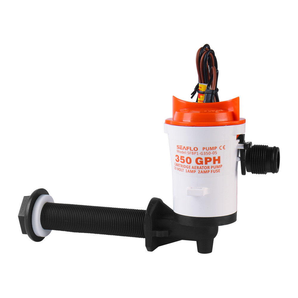 SEAFLO 05-Series 12V 350GPH Angled Submersible Livewell Tank Aerator Bilge Pump