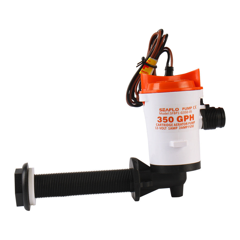 SEAFLO 05-Series 12V 350GPH Angled Submersible Livewell Tank Aerator Bilge Pump