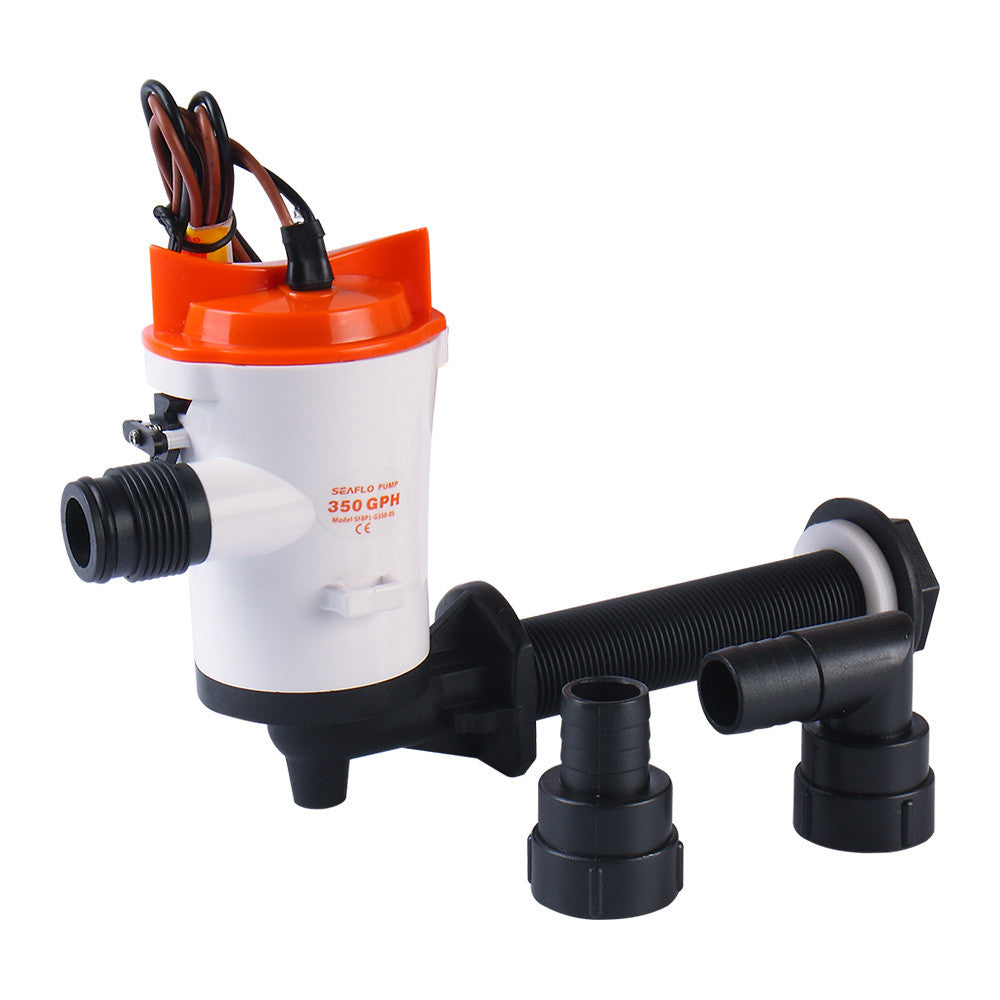 SEAFLO 05-Series 12V 350GPH Angled Submersible Livewell Tank Aerator Bilge Pump