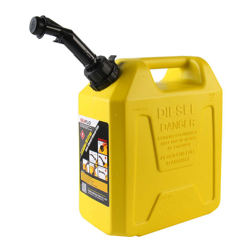 SEAFLO Diesel/ Gas/ 2-Stroke Auto Shut Off Gasoline Cans (Choose 5L/1.3 Gal | 10L/2.6 Gal | 20L/5.3 Gal and Color)