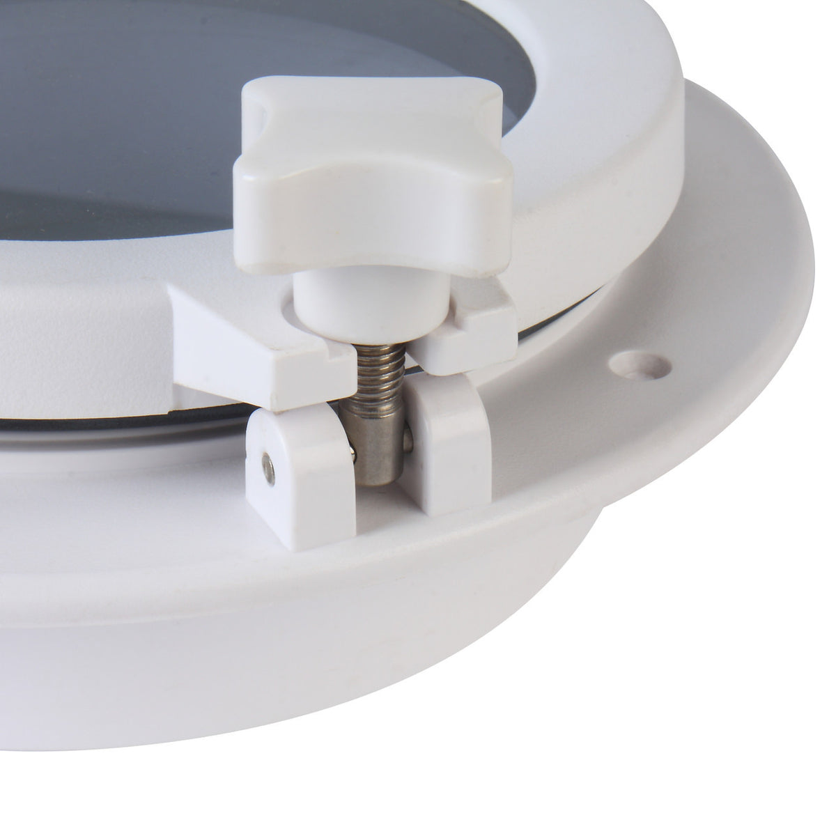 SEAFLO Round Porthole Window with ABS Plastic & Tempered Glass for Boat, Yacht, Marine Applications (White or Black, 10.5")
