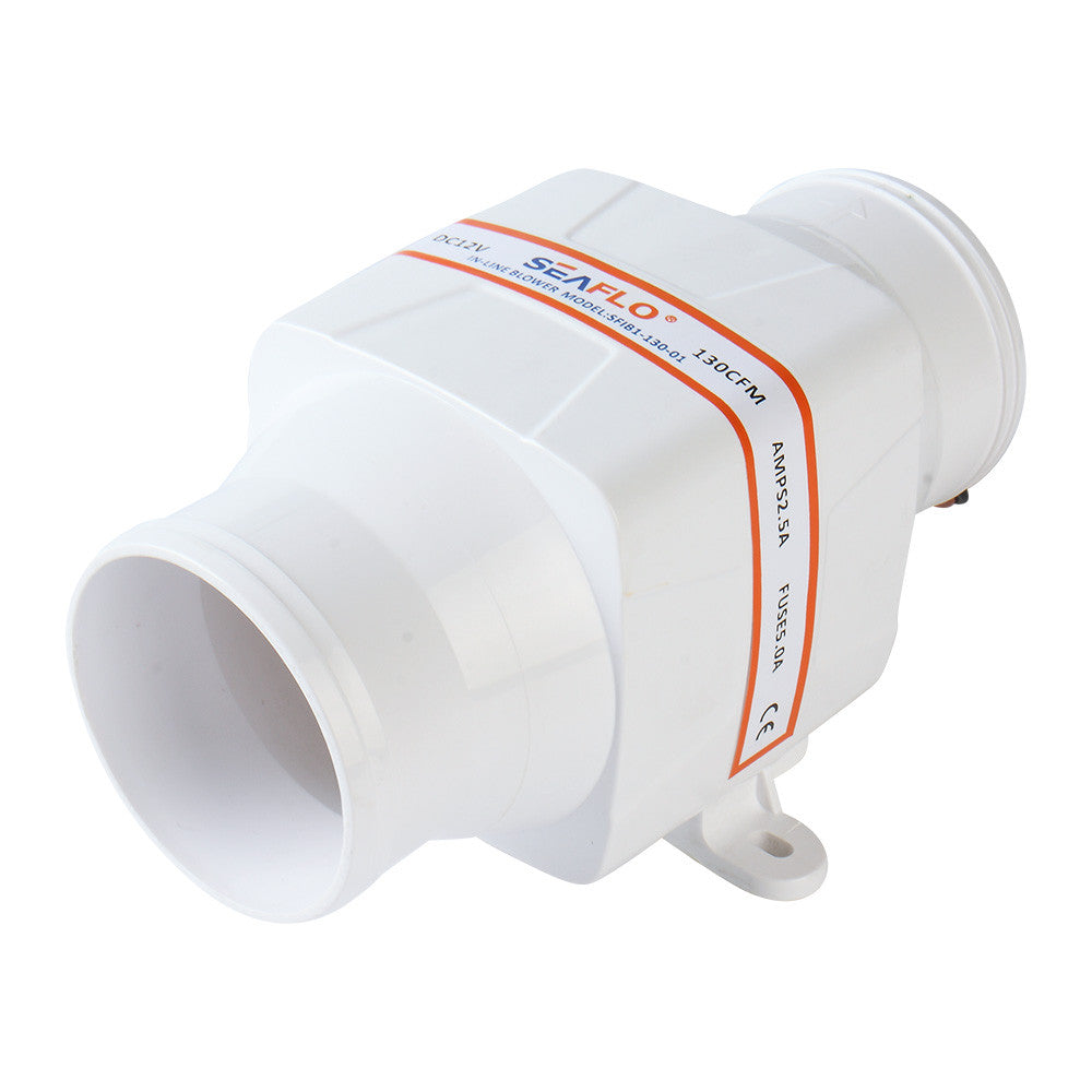 SEAFLO 01-Series 3" In-Line Bilge Blower w/Quiet Operation Low Amp Draw (12V | 130CFM)