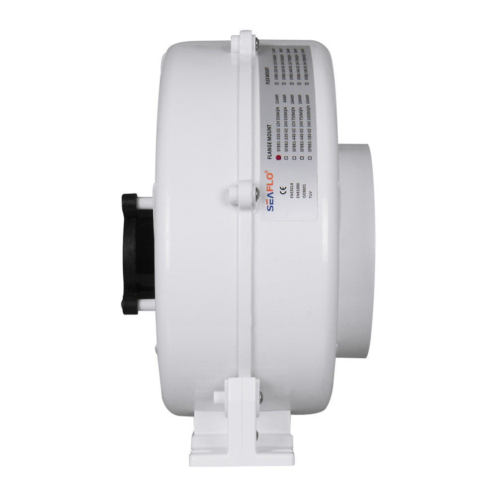 SEAFLO 02-Series 4" Flex Mount Bilge Air Blower (12V | 320CFM)