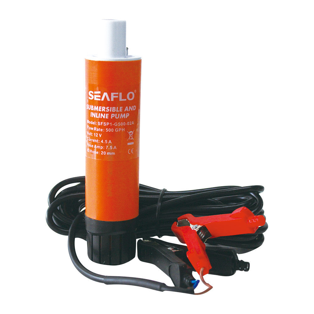 SEAFLO 500GPH Submersible and Inline Pump（CHOOSE12V-24V）
