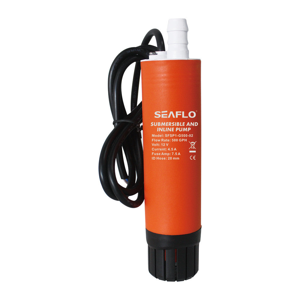 SEAFLO 500GPH Submersible and Inline Pump（CHOOSE12V-24V）