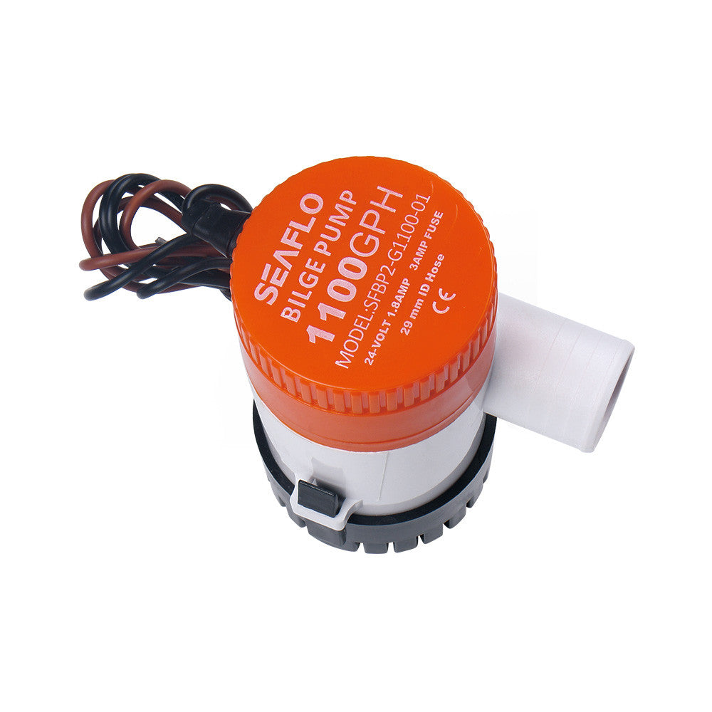 SEAFLO 01-Series 1100 GPH Submersible Marine Boat Electric Bilge Pump (Choose 12V or 24V)