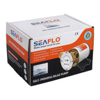 SEAFLO 01-Series Self-Priming Impeller Bilge Pump - 12V DC, 8 GPM, 1/2-Inch FNPT Ports, Marine-Grade Bronze Head, Thermally Protected
