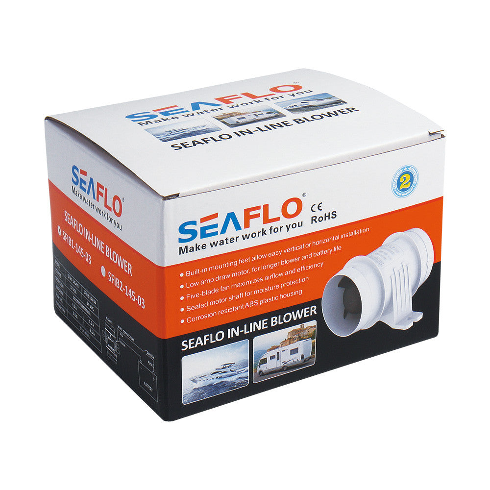 SEAFLO 03-Series in-Line Bilge Blower Fan (12V | 145CFM | 3")