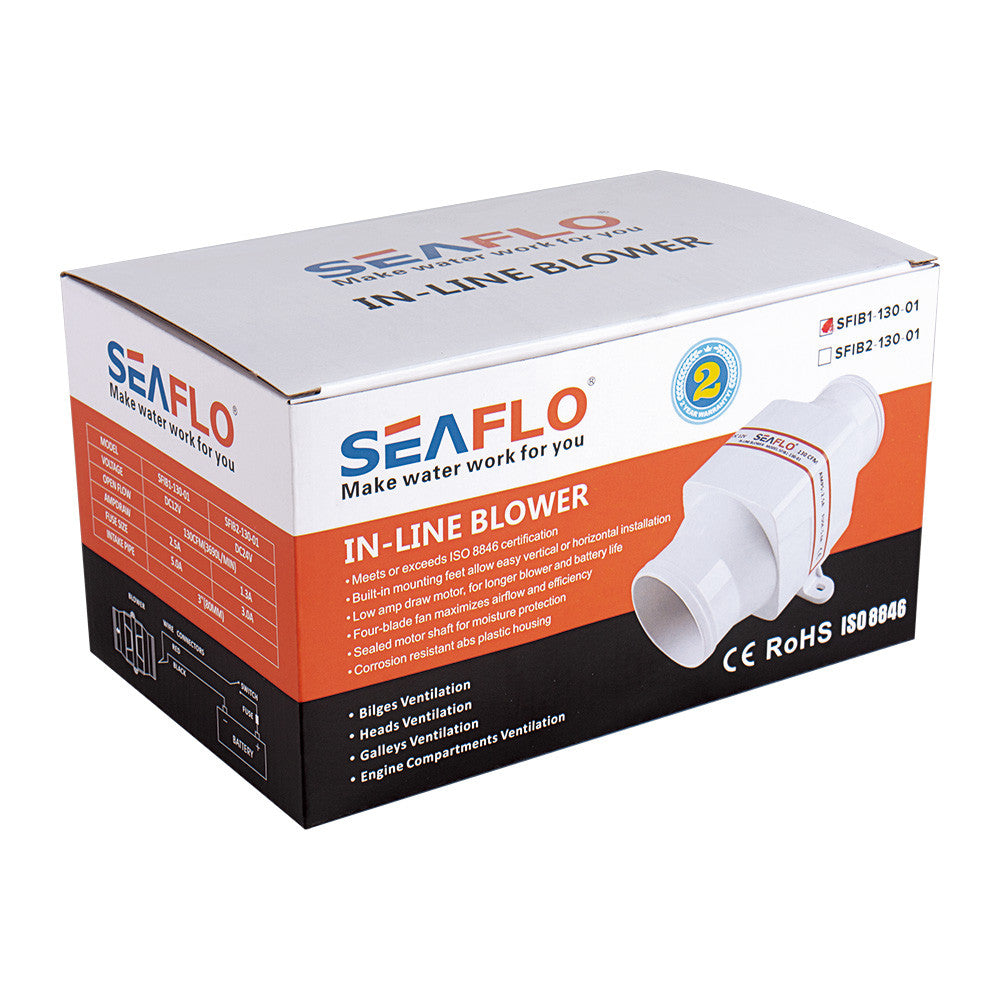 SEAFLO 02-Series 4" In-Line Blower (12V | 270CFM)