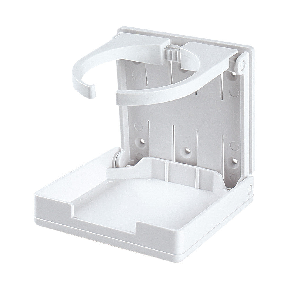 SEAFLO Fold-Up Adjustable Drink Holder for RV Marine Boat Caravan Car (White or Black)