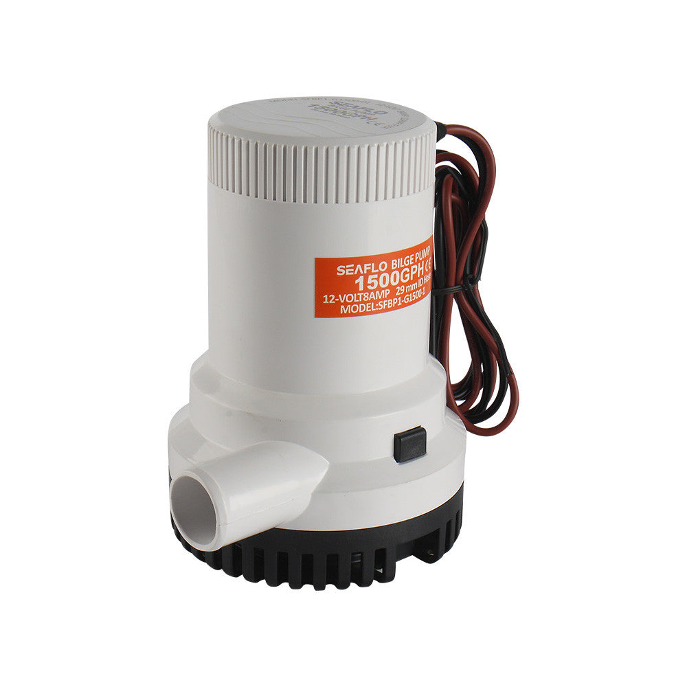 SEAFLO 01-Series Submersible Bilge Pump -1500GPH (Choose 12V or 24V)