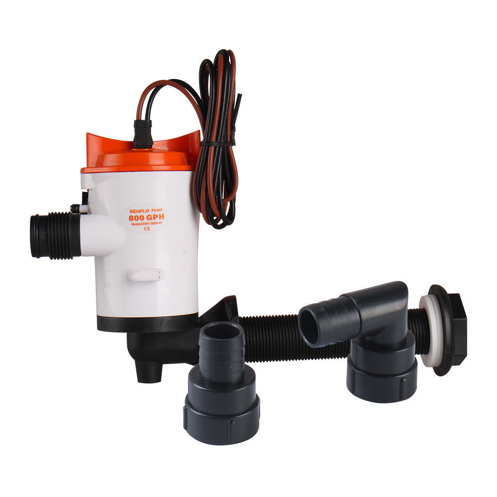SEAFLO 05-Series 12V 800GPH Angled Submersible Livewell Tank Aerator Bilge Pump