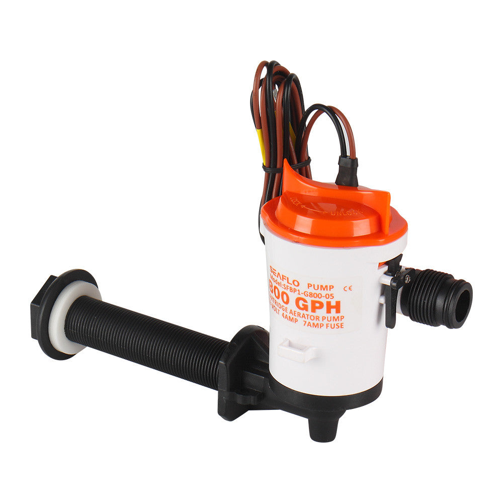 SEAFLO 05-Series 12V 800GPH Angled Submersible Livewell Tank Aerator Bilge Pump