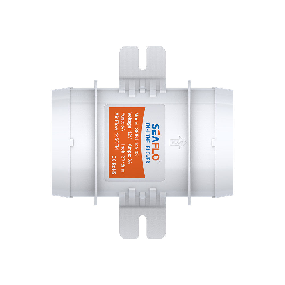 SEAFLO 03-Series in-Line Bilge Blower Fan (12V | 145CFM | 3")