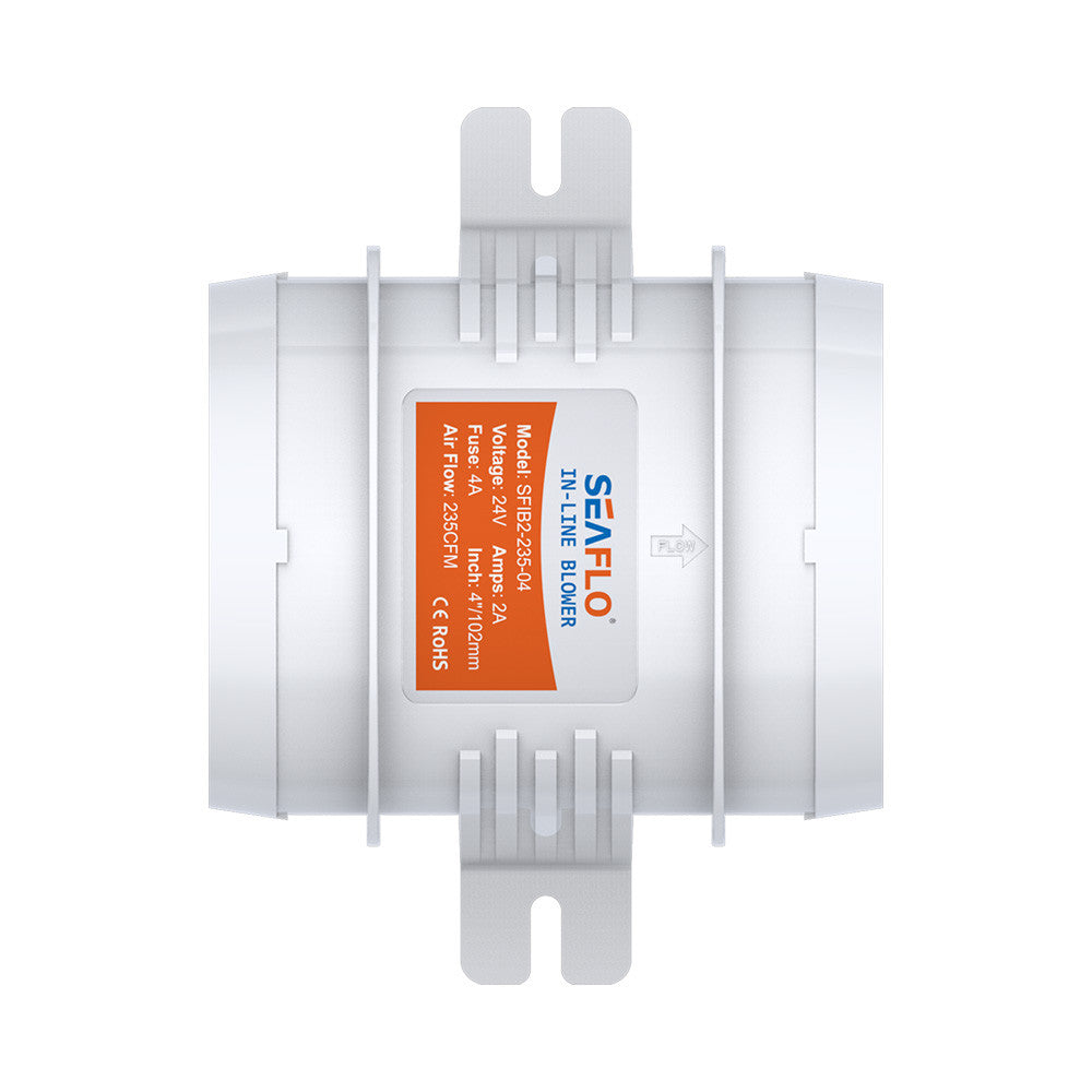 SEAFLO 04-Series 4" In-Line Bilge Blower Fan (12V | 235CFM)