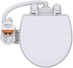 SEAFLO Electric Twist Flush Marine Toilets - Self Priming, Macerator, Rotary Control, Ceramic Bowl, Boat Yacht Toilet (Choose Compact/Regular Sizes and 12V/24V Options)