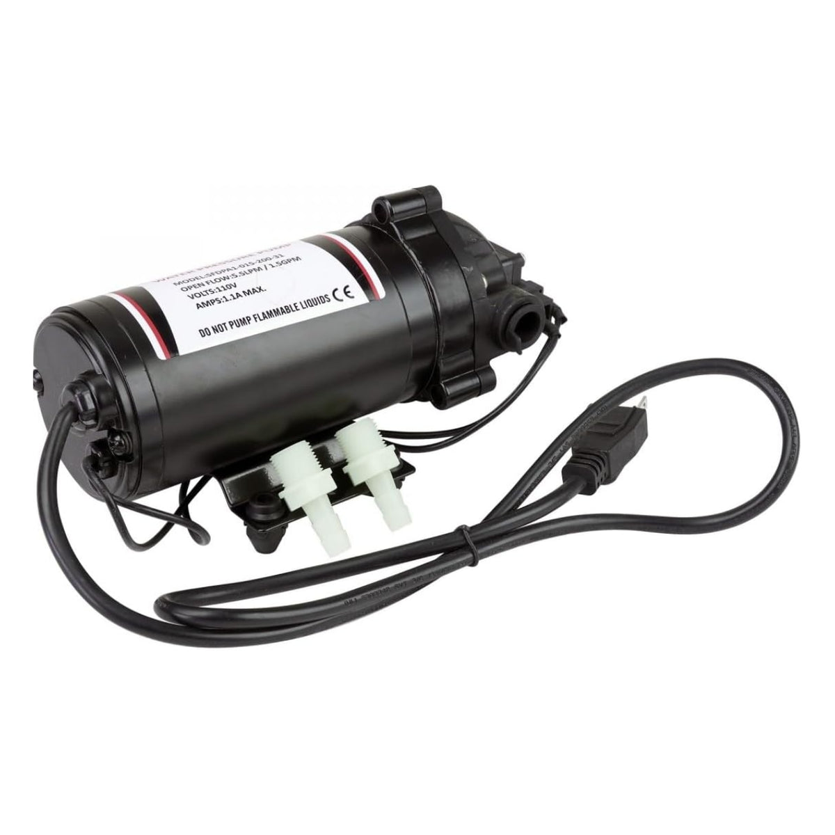 SEAFLO 31-Series DC VITON Diaphragm Water Pump - 110V 1.5 GPM 200 PSI - Self-Priming High-Pressure Pump for RVs, Boats, Agriculture, and Cleaning with Built-in Pressure Switch