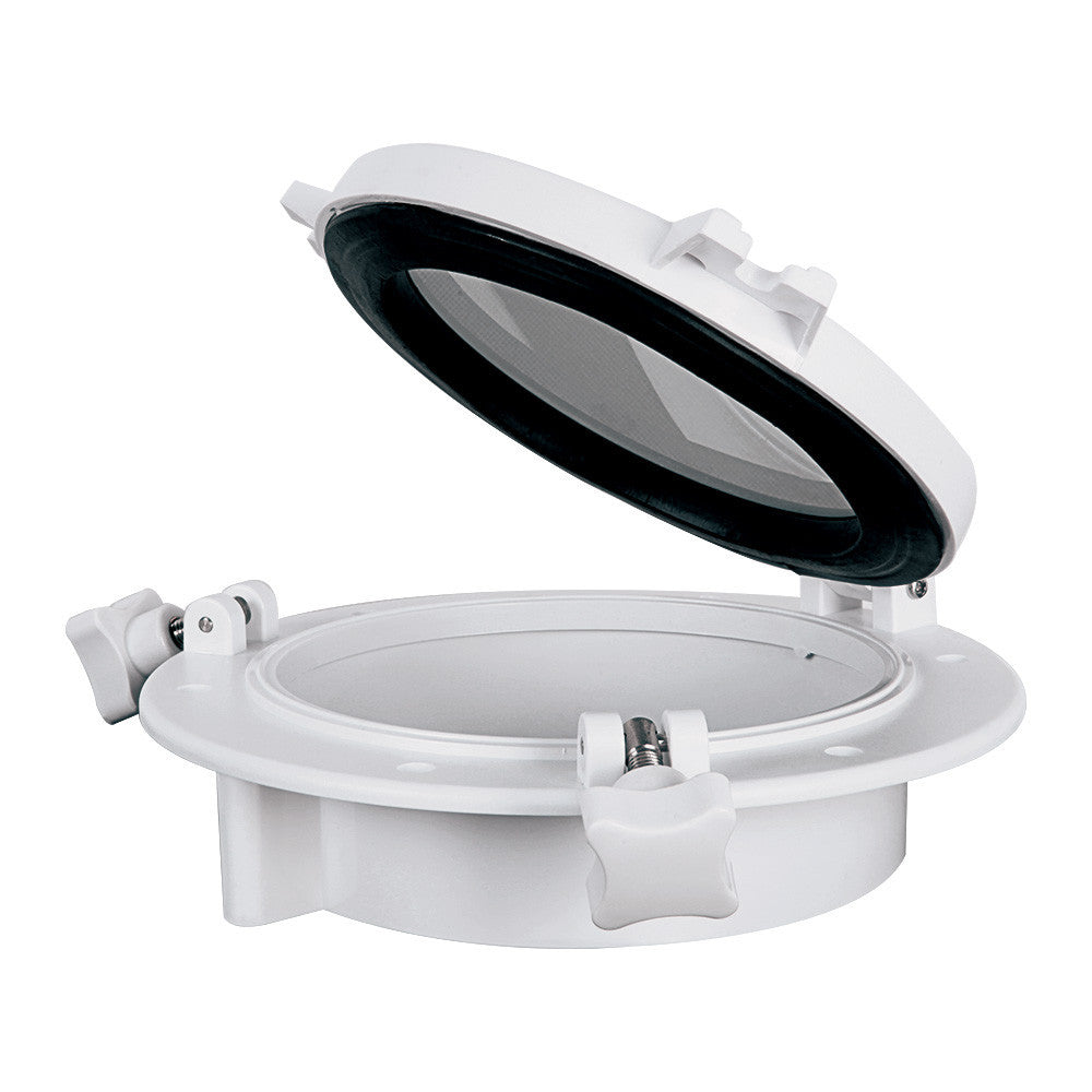 SEAFLO 8.5" Round Porthole/Port Light Window with ABS Plastic & Tempered Glass for Boat, Yacht, Marine Applications