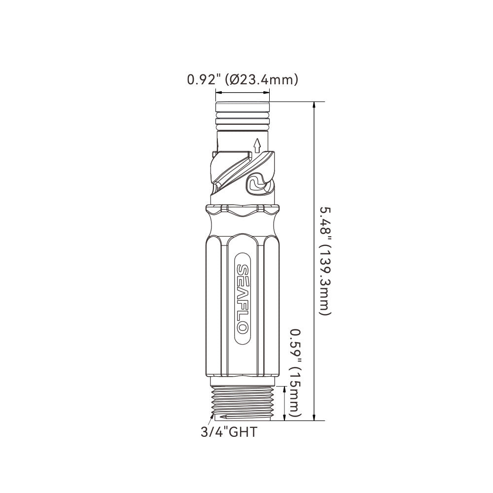SEAFLO Straight Hose connection
