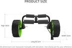 SEAFLO Kayak Cart Dolly Trailer with Aluminum Frame and TPU Wheels 150 lb Capacity Folding Design with Straps for Canoe Paddleboard SUP Transport Lightweight Portable Trolley with 9" Tires