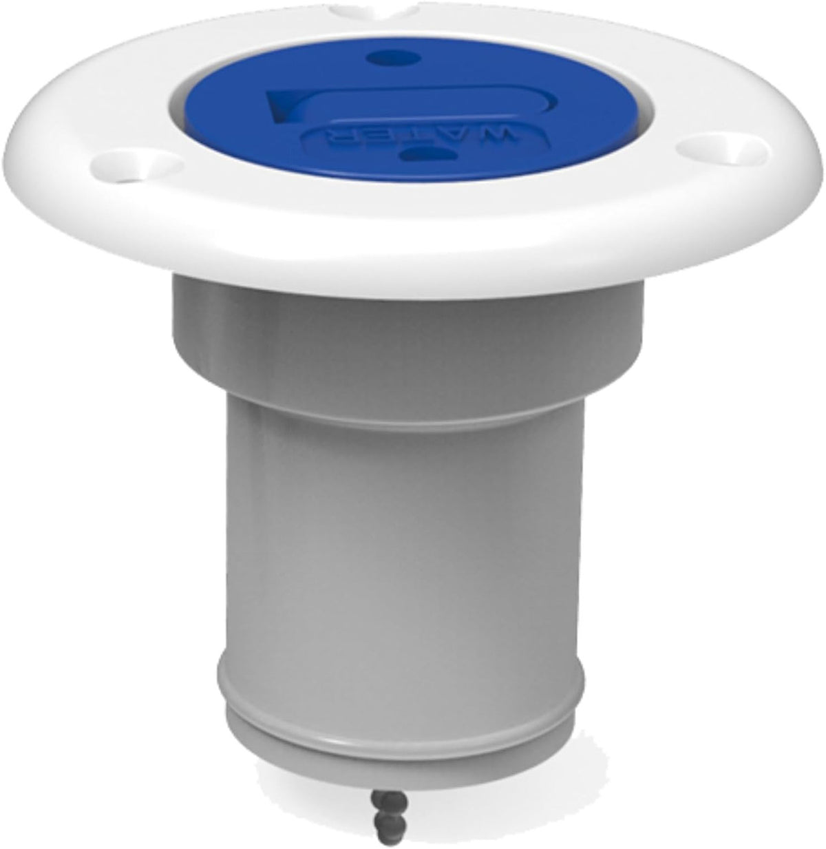 SEAFLO Keyless Water Deck Filler Cap with Attached Chain – 1-1/2" Hose Compatibility, Universal Fit, High-Grade O-Ring Seal, UV-Stabilized Nylon Construction, Stainless Steel Retaining Chain