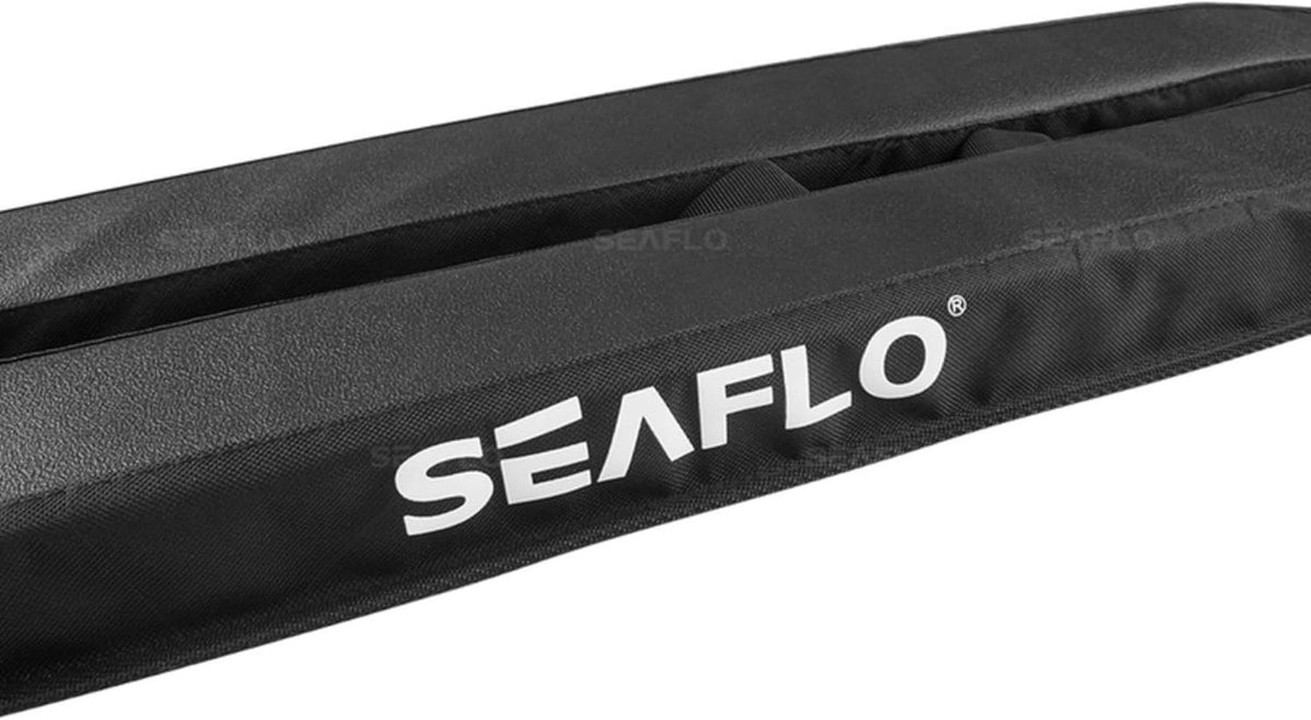 SEAFLO Traveller Soft Kayak Roof Rack with EVA Foam Pads Universal Fit for Cars Lightweight Nylon Top Carrier w/ 2 Securing Straps Fits 2-Door and 4-Door Vehicles 132 lb Load Capacity 4-Year Warranty