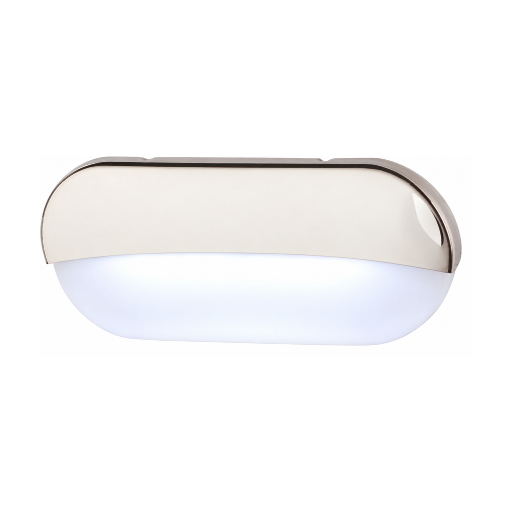 03 Series LED Oblong Courtesy Light - 12V Cool White, Stainless Steel