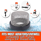 SEAFLO Stainless Steel Mesh Strainer ¾ Inch-14 | Aerator Screen Strainer for Livewell Pump | Corrosion-Resistant, Easy Installation, Marine-Grade Stainless Mesh (1-Pack)