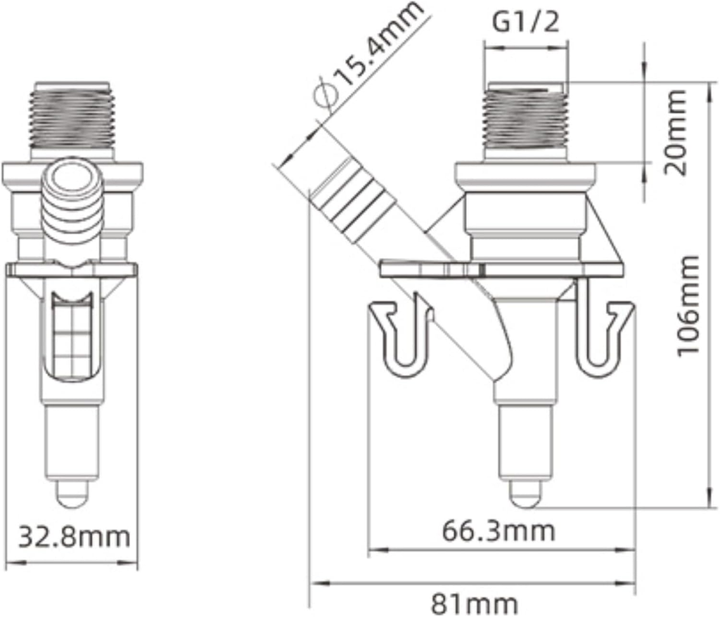 SEAFLO RV Toilet Inlet & Outlet Replacement Kit (SFTRK-015) - Fits All RV Toilets (SFRTPH-01-01, SFRTPH-01-02, SFRTPH-02-01) - Complete Kit with Inlet and Outlet Valves, Screws, and Hose Clamps