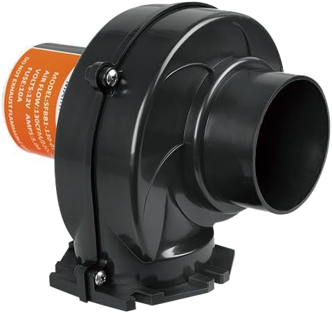 SEAFLO in Line Bilge Air Blower 130CFM Boat Black Ventilation Marine 24V