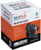 SEAFLO in Line Bilge Air Blower 130CFM Boat Black Ventilation Marine 24V