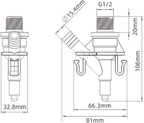 SEAFLO RV Toilet Water Inlet Valve Kit (SFTRK-003) - Fits All RV Toilets (SFRTPH-01-01, SFRTPH-01-02, SFRTPH-02-01) - Complete Kit with Screws, Clamp & Filter -