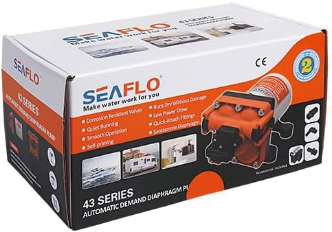 SEAFLO 12V 3.0 GPM 43 PSI 43 Series DC Diaphragm Pump