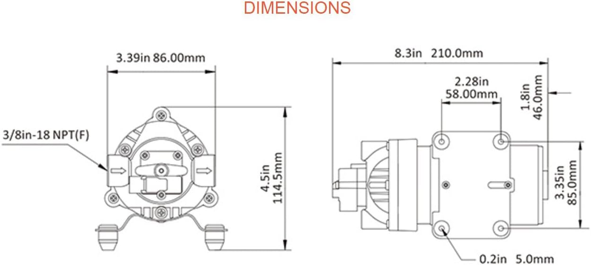 SEAFLO 31 Series DC Diaphragm Pump - 12v, 1.5GPM, 80PSI w/Automatic Switch