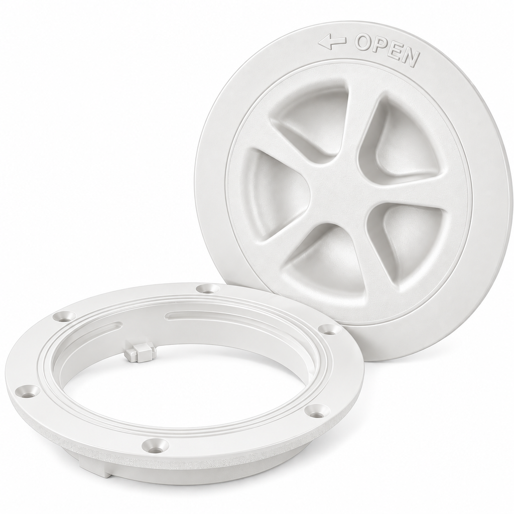 SEAFLO White Deck Plate Hatch (4"|6"|8")