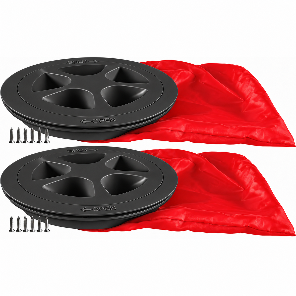 SEAFLO Black Deck Plate Hatch (4"|6"|8")
