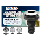 SEAFLO Thru Hull Fittings (Stainless Steel Capped)