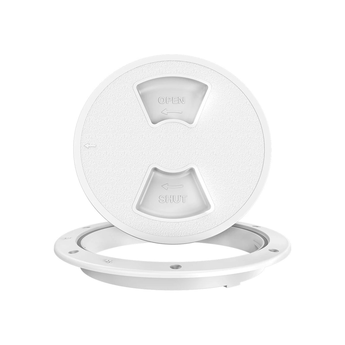 SEAFLO Circular Non Slip Inspection Hatch w/Detachable Cover (4"|6"|8")(White/Black)