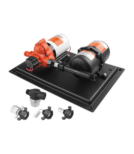 SEAFLO 33-Series Marine Water Pump (12V | 60 PSI | 3.0 GPM) w/ Accumulator System (23.5oz|125 psi)