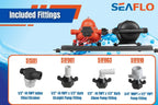 SEAFLO 33-Series Marine Water Pump (12V | 60 PSI | 3.0 GPM) w/ Accumulator System (23.5oz|125 psi)