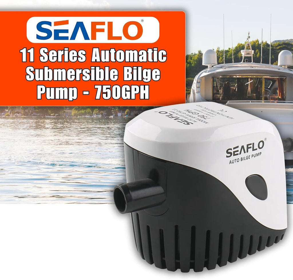 SEAFLO Automatic Submersible Boat Bilge Water Pump 12v 750GPH Auto with Float Switch
