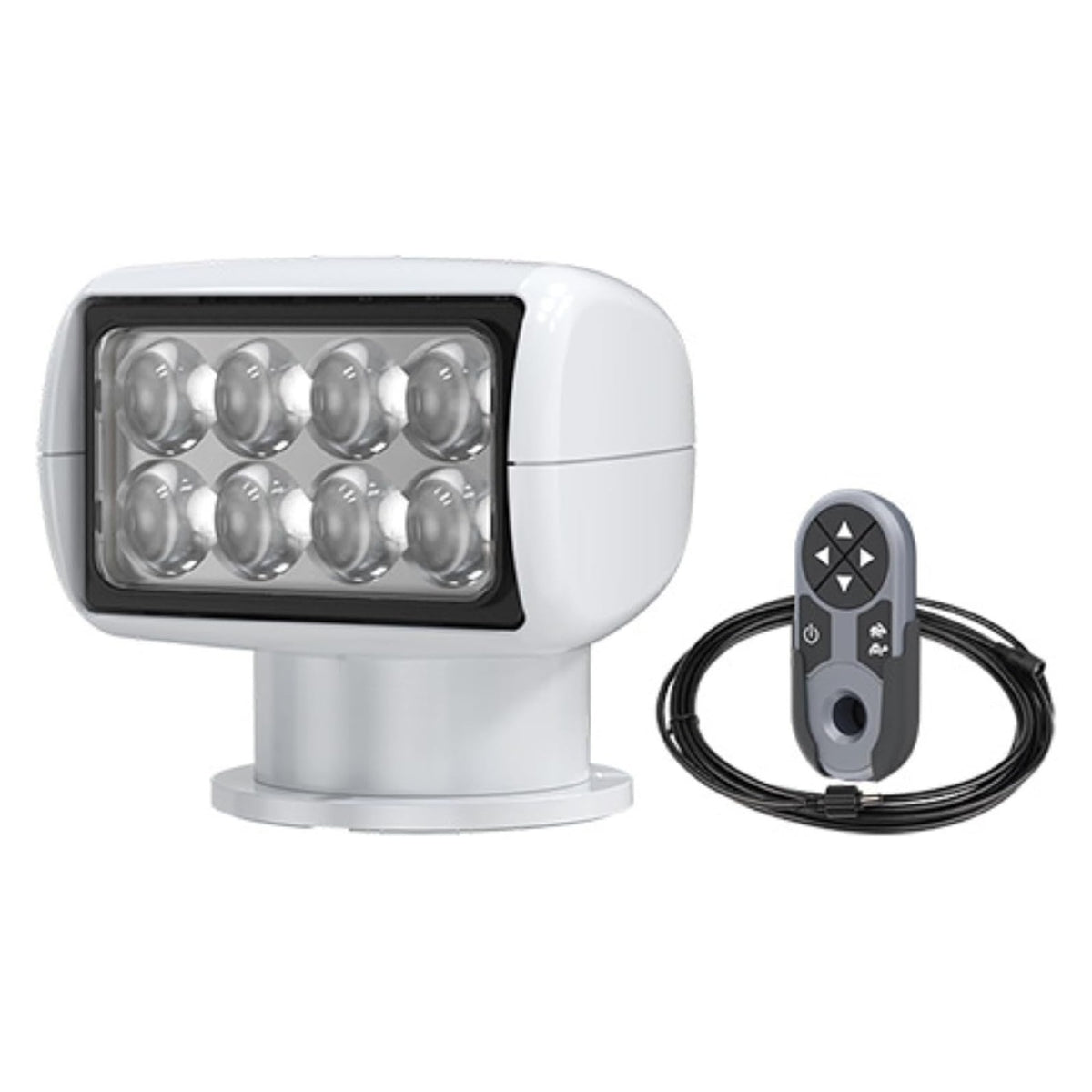 01 Series Remote Control LED Searchlight - 20W, (White 5500K | Warm White 3000K), (Black | White)