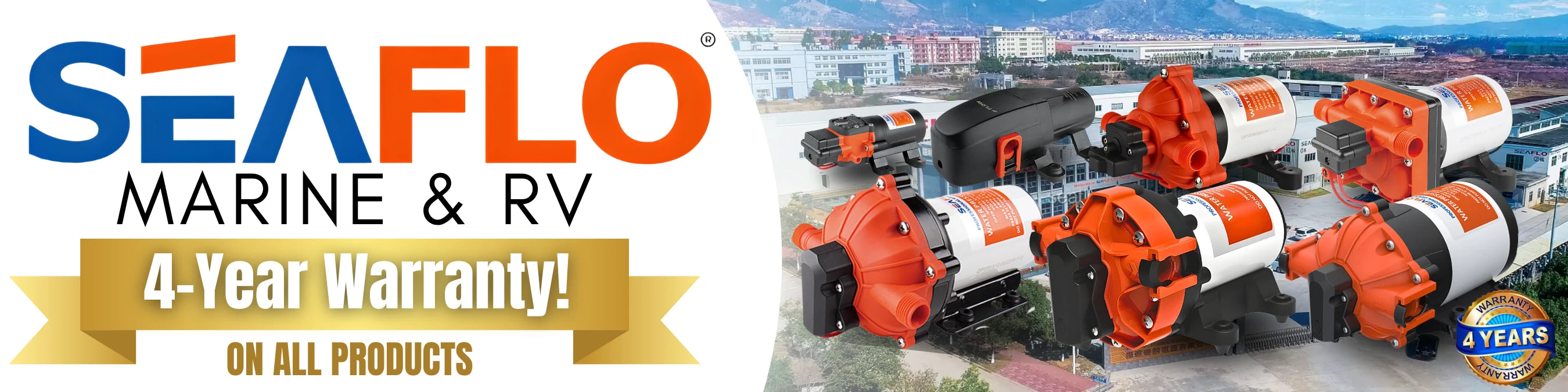 SEAFLO Marine & RV — 4-Year Warranty on All Products